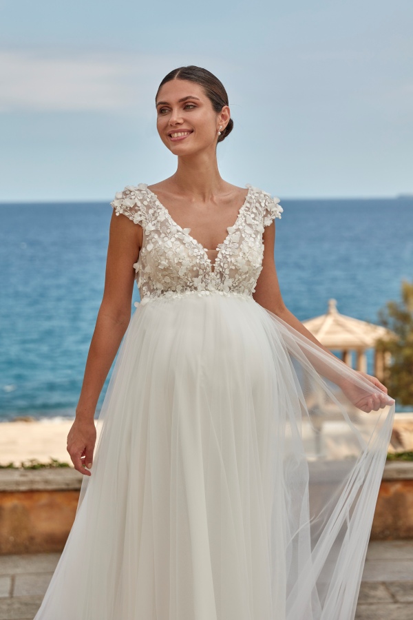 Umstandsbrautkleid Aska – Bild 3