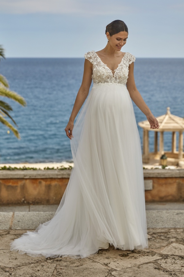 Umstandsbrautkleid Aska